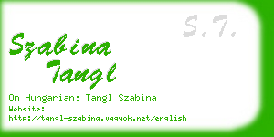 szabina tangl business card